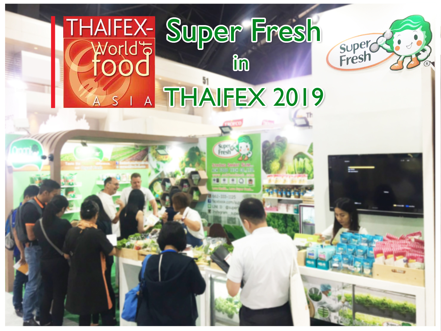 ผักสด ผักสลัด ที่งาน Thai Fex world of Food Asia 2019
